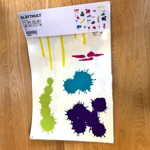 IKEA SLÄTTHULT Paint Splat Sticker Set, Tom Frazier, Multi-Color 902.789.32
